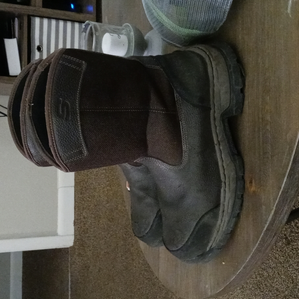 Mens sketchers roughneck steel toe work boots size 11